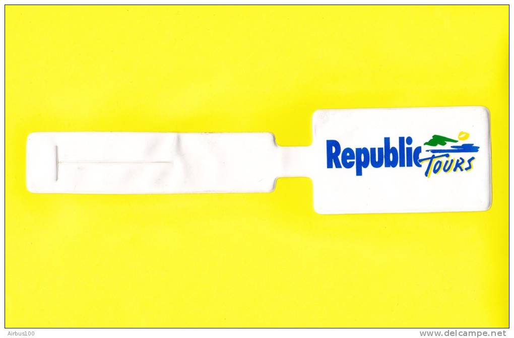 Porte étiquette - REPUBLIC TOURS - - Baggage Labels & Tags