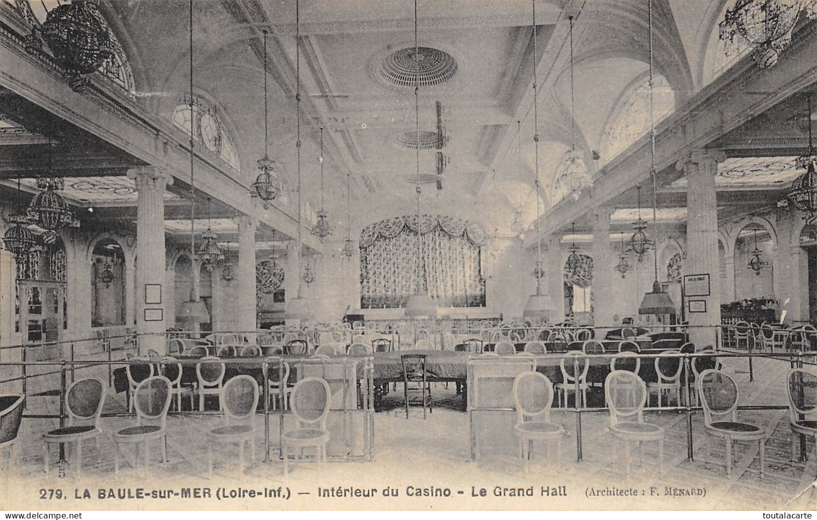 CPSM 44 LA BAULE SUR MER INTERIEUR DU CASINO LE GRAND HALL 1940 - La Baule-Escoublac