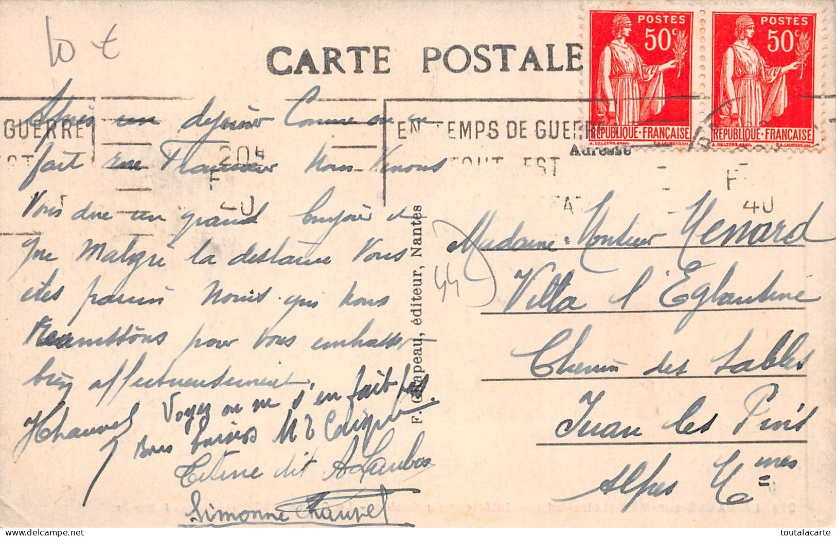 CPSM 44 LA BAULE SUR MER INTERIEUR DU CASINO LE GRAND HALL 1940 - La Baule-Escoublac