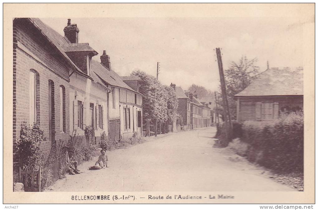 CPA - 76 - BELLENCOMBRE - Route De L'audience - La Mairie - Bellencombre