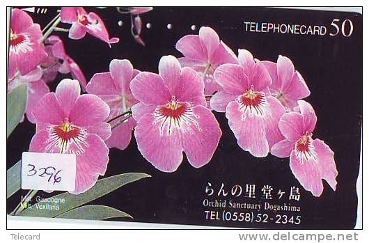 Télécarte Japon * FLEUR * ORCHID (3296) Orchidée Orquídea Orchidee Orquidée Orchid * Flower Phonecard JAPAN - Flores