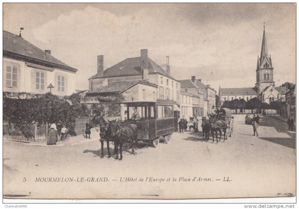 TRAM - ATTELAGE - BUS - HIPPOMOBILE - TRAMWAY - MOURMELON ( FRANCE ) Nice Condition ! - Autres & Non Classés