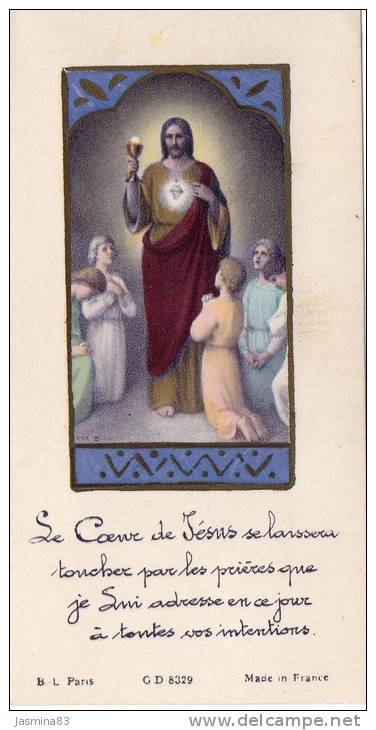 Le Coeur De Jésus Se Laisse Toucher Par Les Prières Que Je Lui Adresse En Ce Jour à Toutes Vos Intentions - Santini