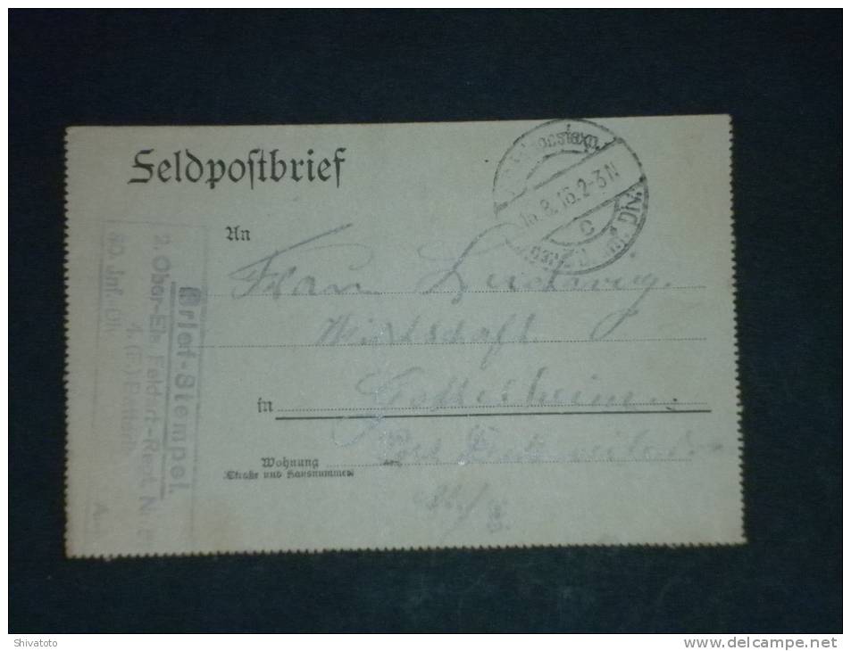 (2792-50) Feldpost Brief 2 Ober Elsass Feldartillerie Regt 51 WWI - Armee - Army -militaria - Other & Unclassified