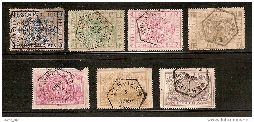 Lot Spoorweg Klassiek Gestempeld Met O.a. Nrs. TR2 , TR3 ,TR4 EnTR6 ! Inzet Aan 5 Euro ! - Used