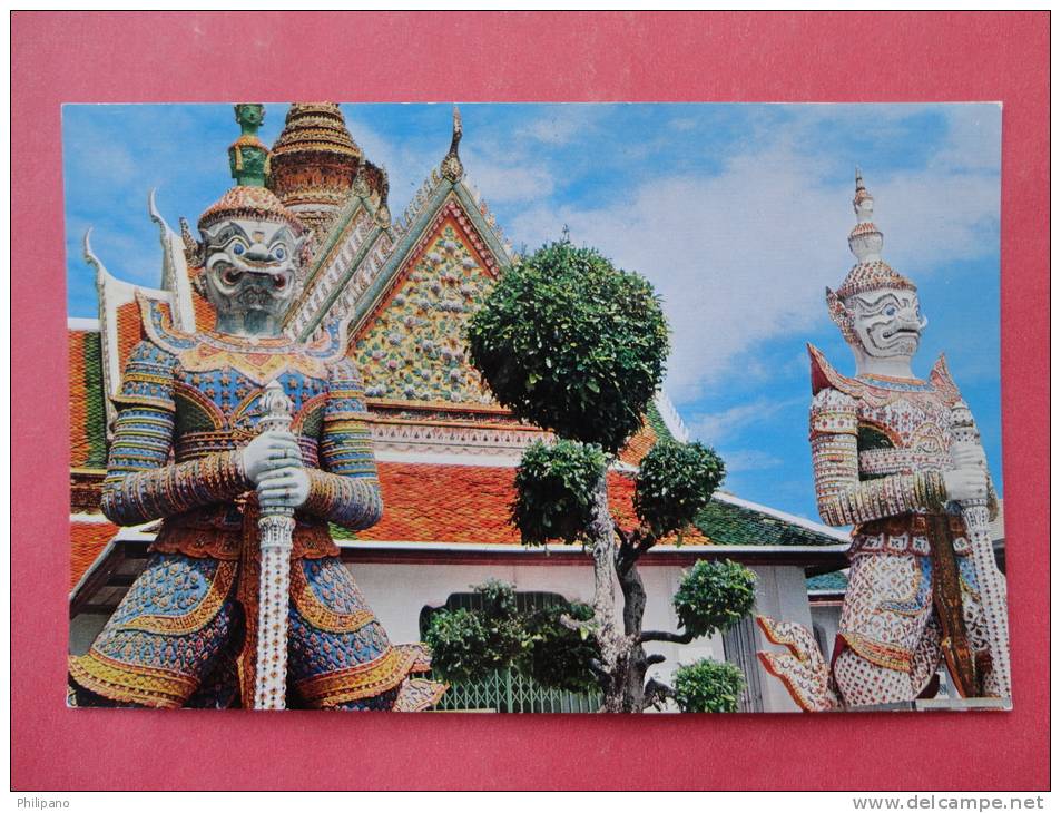 Thailand -  Bankok- Giat Guardians   Temple Of Dawa- Early Chrome---- Ref- 841 - Indonesia