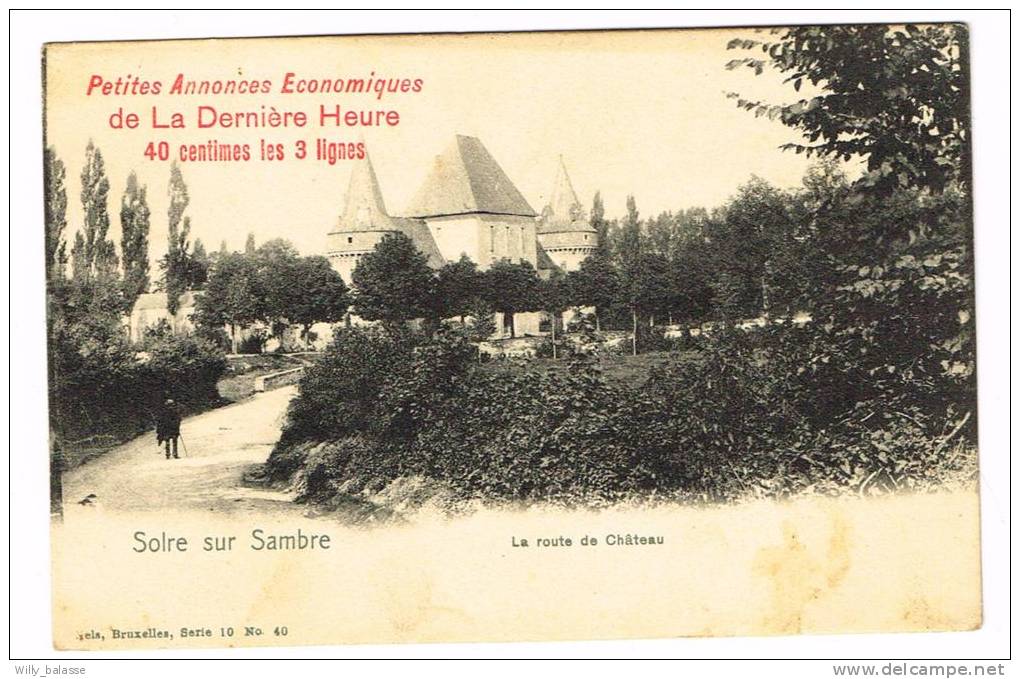 Postkaart / Carte Postale "Solre Sur Sambre - La Route De Château" - Erquelinnes