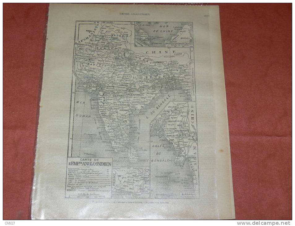 INDE CALCUTTA  BOMBAY PATNA COLOMBO   EXTR ANNUAIRE BOTTIN PROFESSIONS 1934  INDUSTRIELS COMMERCES ET METIERS - Annuaires Téléphoniques