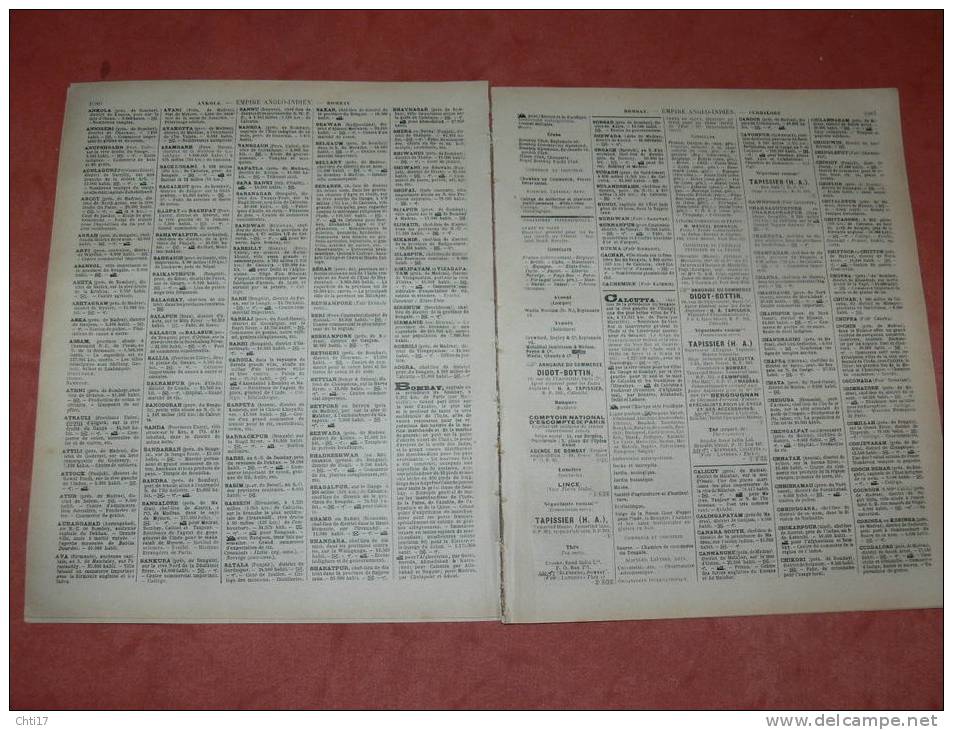 INDE CALCUTTA  BOMBAY PATNA COLOMBO   EXTR ANNUAIRE BOTTIN PROFESSIONS 1934  INDUSTRIELS COMMERCES ET METIERS - Telefonbücher