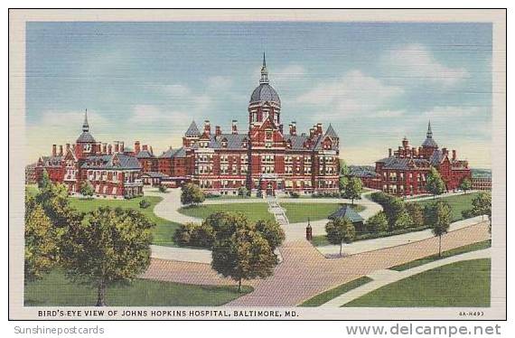 Maryland Baltimore Birds Eye View Of Johns Hopkins Hospital - Baltimore