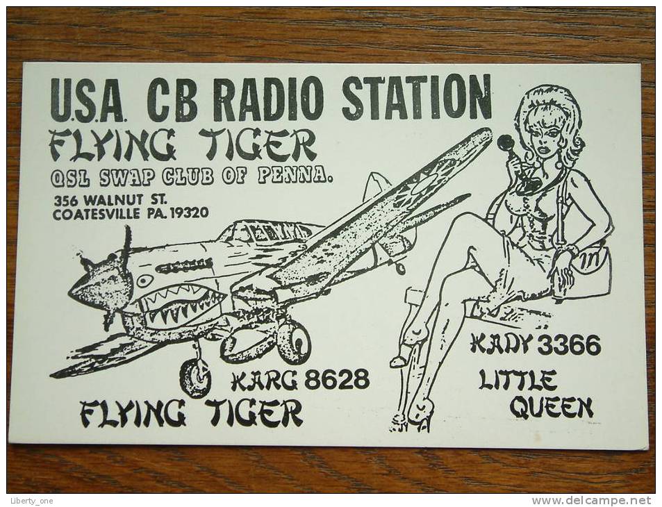 FLYING TIGER Coatesville PA 19320 ( U.S.A. ) Anno +/- 1980 ( Zie Foto Voor Details ) - CB-Funk