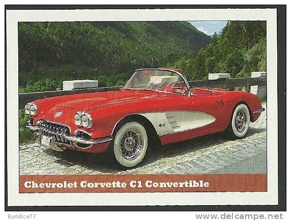 Chevrolet Corvette C1 Convertible Sticker - Size:70x50 Mm. Aprox. - Collection Of Vintage Cars - Altri & Non Classificati