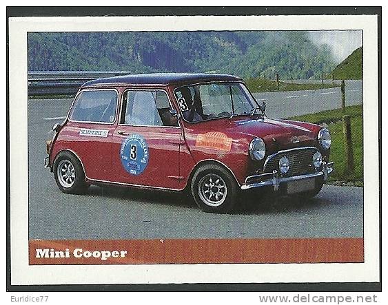 Mini Cooper Sticker - Size:70x50 Mm. Aprox. - Collection Of Vintage Cars - Otros & Sin Clasificación