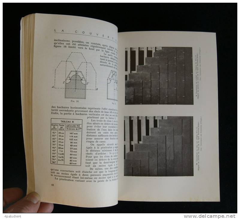 LA COUVERTURE Alphonse MOUCHEL 1968 Eyrolles Artisanat Architecture Métiers Ardoises Tuiles - Bricolage / Technique