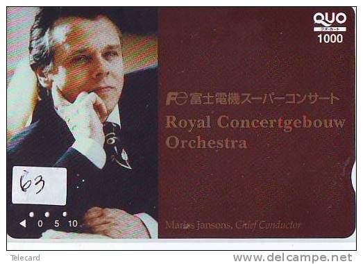 Télécarte Japon * MARISS JANSONS * Chef D ´orchestre (63) CONCERT Musique Music * MUZIEK * PHONECARD JAPAN * CONDUCTOR - Musik