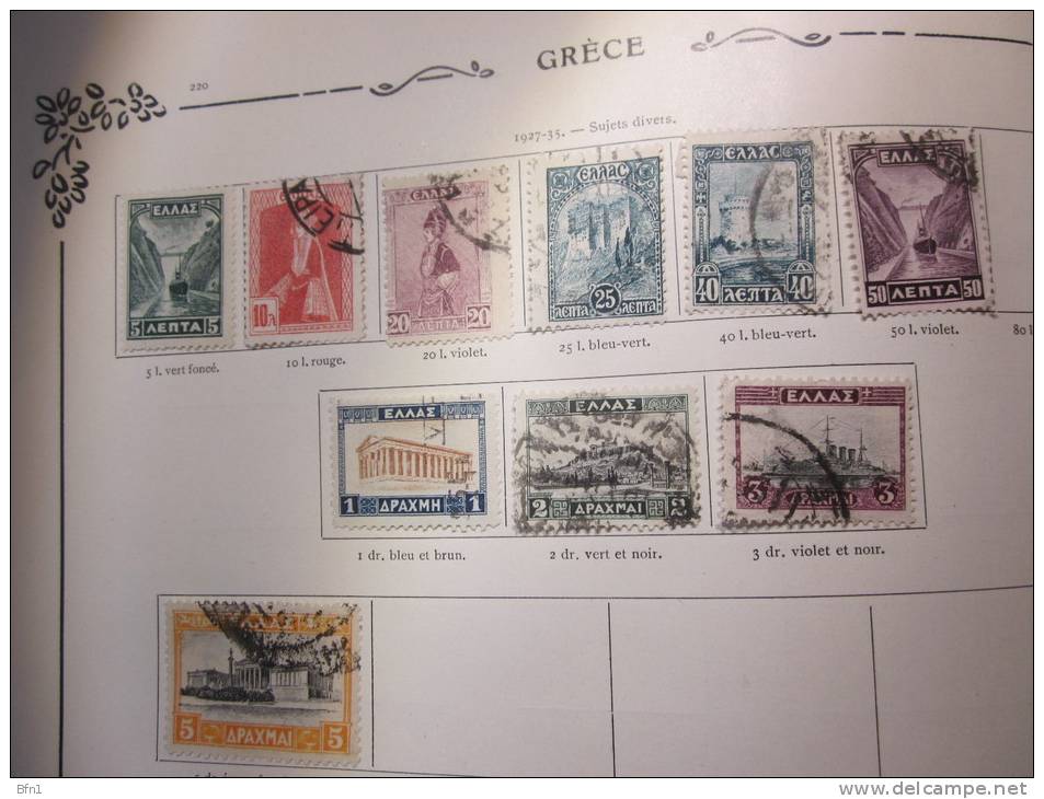 COLLECTION TIMBRES GRECE  DEBUT 1876  OBLITERES OU  NEUFS AVEC  CHARNIERES - Used Stamps
