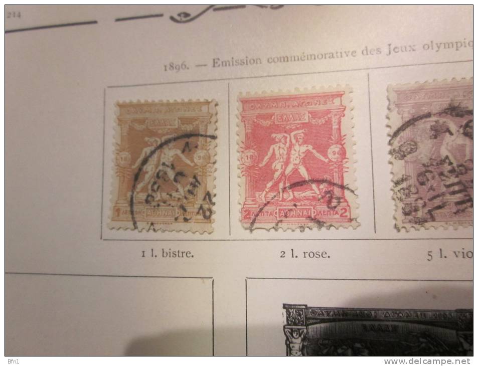 COLLECTION TIMBRES GRECE  DEBUT 1876  OBLITERES OU  NEUFS AVEC  CHARNIERES