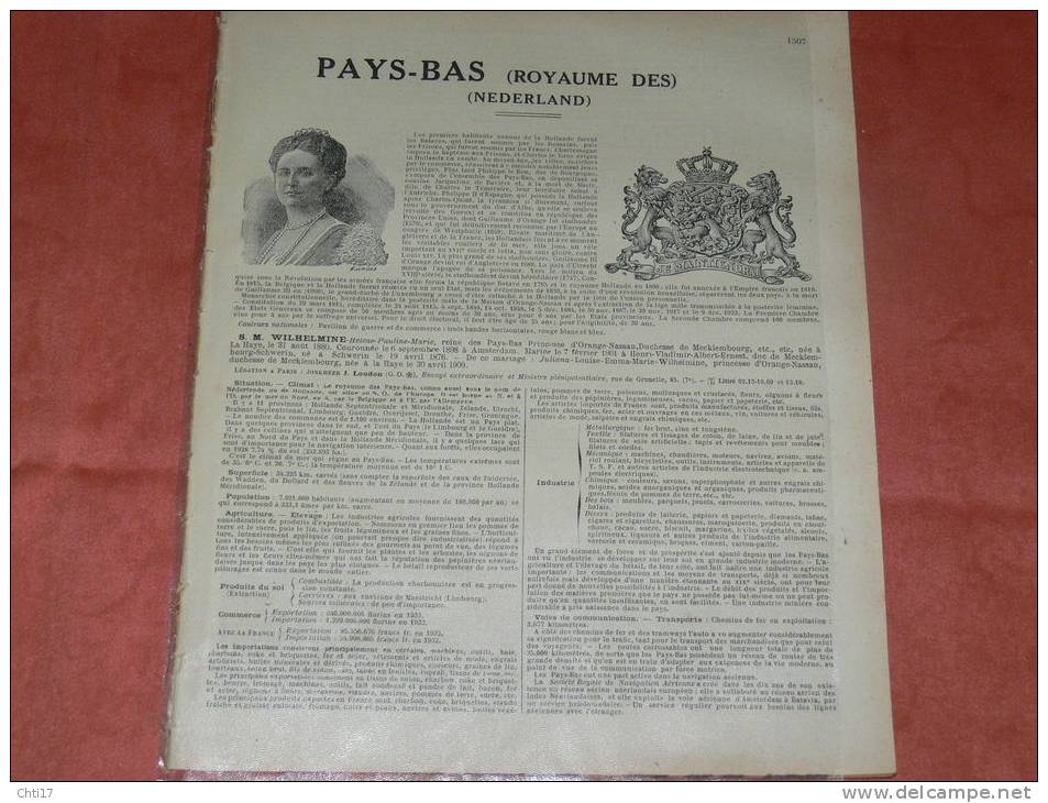 PAYS BAS NEDERLAND AMSTERDAM LA HAYE UTRECHT   EXTRAIT ANNUAIRE BOTTIN PROFESSIONS 1934 INDUSTRIELS COMMERCES ET METIERS - Telefonbücher