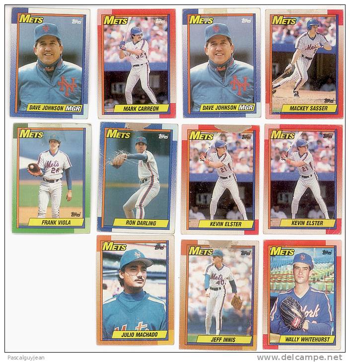 11 BASEBALL METS TOPPS 1989 - Verzamelingen