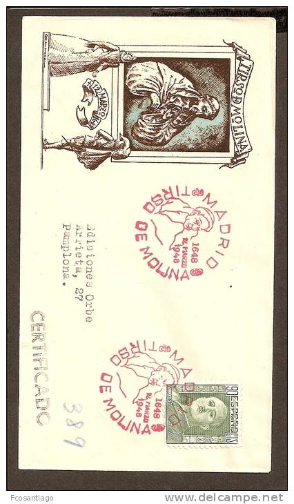 España - Matasellos Especiales - Tirso De Molina - FDC