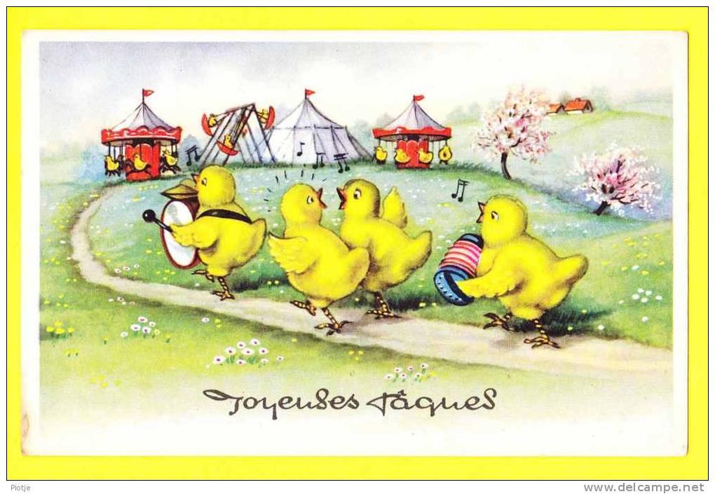 * Fantaisie - Fantasie - Fantasy * (53910) Paques, Pasen, Easter, Poussin, Kuiken, Chick, Musique, Music, Kermis, Foire - Pâques