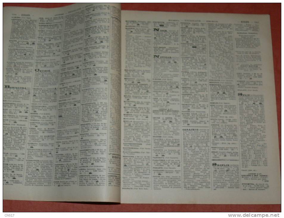 YOUGOSLAVIE BELGRADE SARAJEVO SKOPLJE SPLIT ZAGREB  EXTR ANNU BOTTIN PROFESSIONS 1934 INDUSTRIELS COMMERCES ET METIERS - Telefonbücher