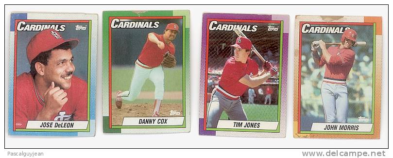 4 BASEBALL CARDINALS TOPPS 1989 - Lots