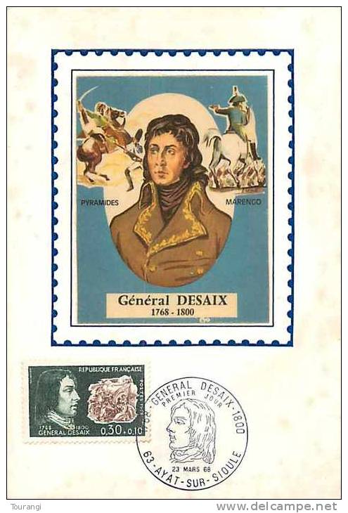 Fev13 27 : Carte Maximum  - Général Desaix  -  Ayat-sur-Sioule - 1960-1969