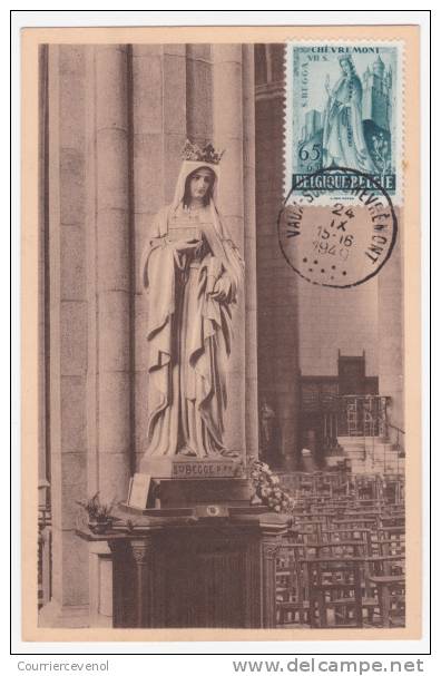 BELGIQUE => Carte Maximum - CHEVREMONT - Statue De Sainte Begge - 1949 - 1934-1951