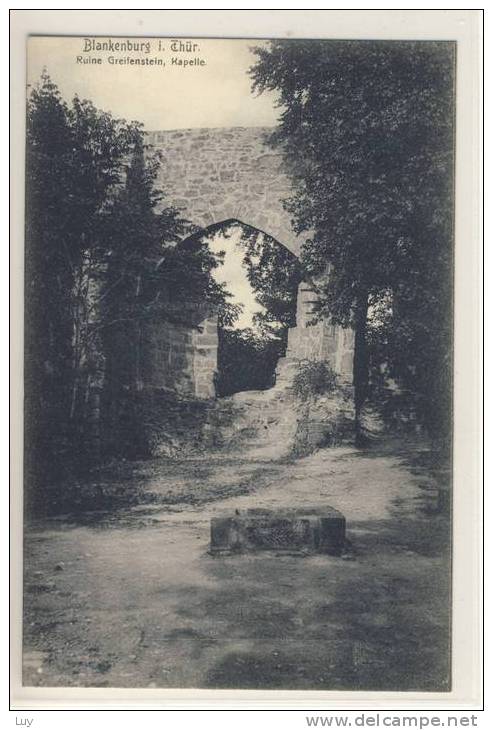 BLANKENBURG I. Thür., Ruine Greifenstein, Kapelle - 1908 - Bad Blankenburg