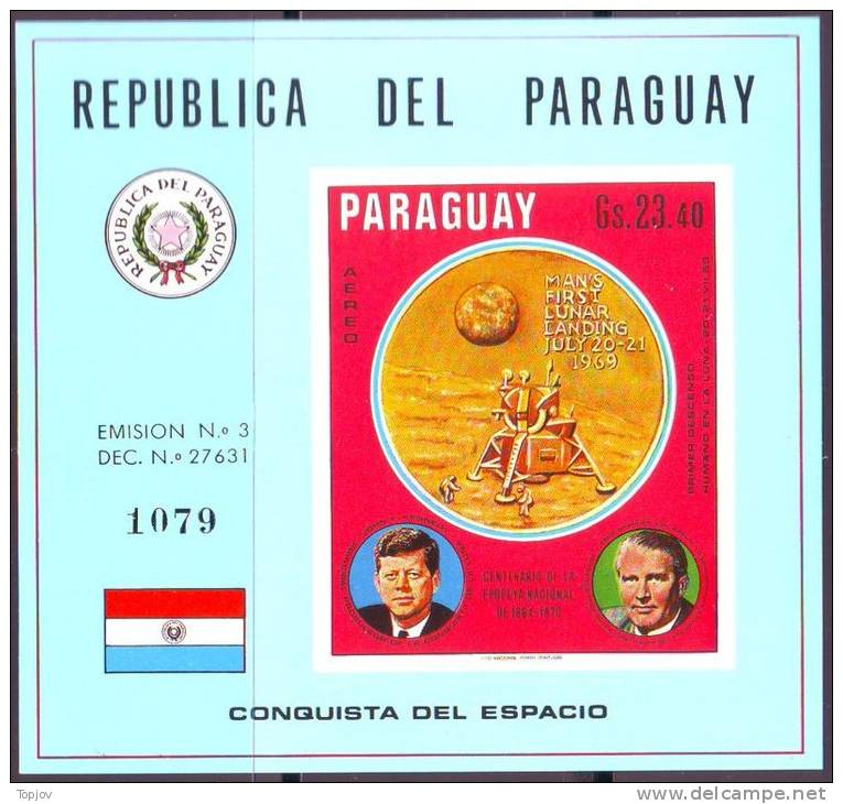 PARAGUAY - APOLLO LANDING THE MONTH  - **MNH - 1970 - Amérique Du Sud