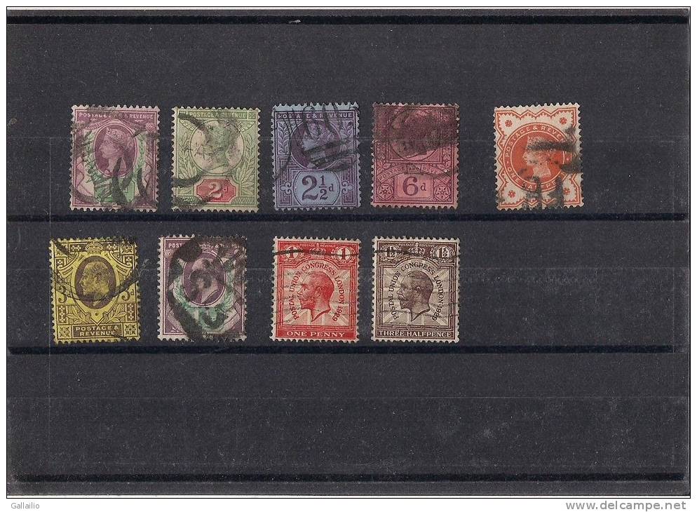 LOT DE 9 TIMBRES DE 1887 A 1902  A 10% DELA COTE VALEUR YVERT 58 EUROS - Collections