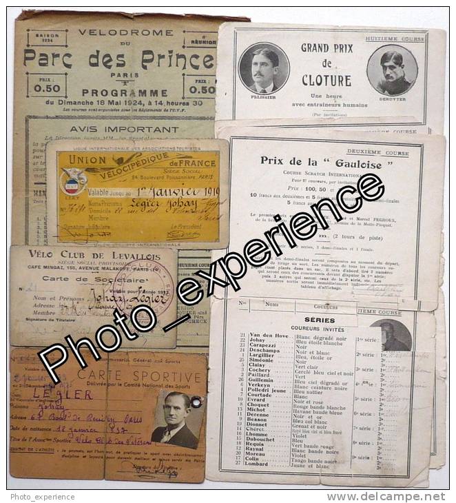 Lot Album Carte Photo Document Cyclisme Sport Vélo Bike Fahrrad 1914 1975 - Cyclisme