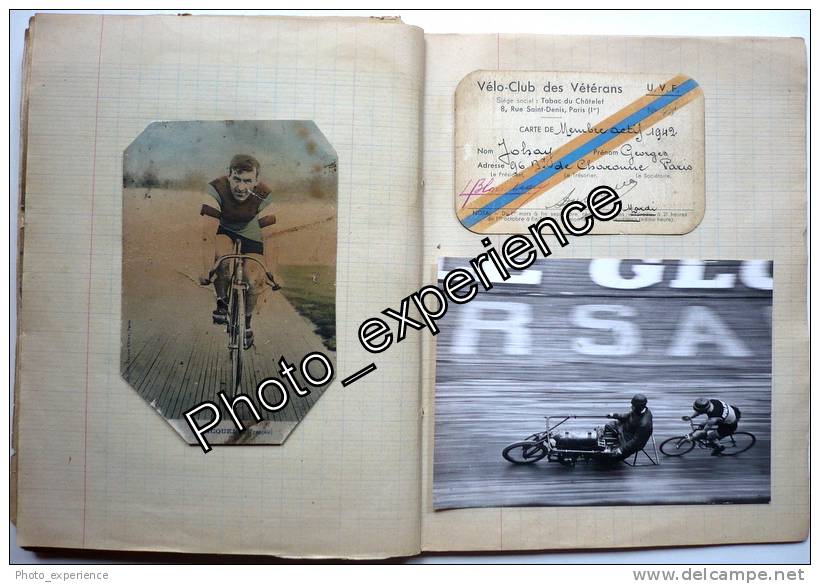 Lot Album Carte Photo Document Cyclisme Sport Vélo Bike Fahrrad 1914 1975