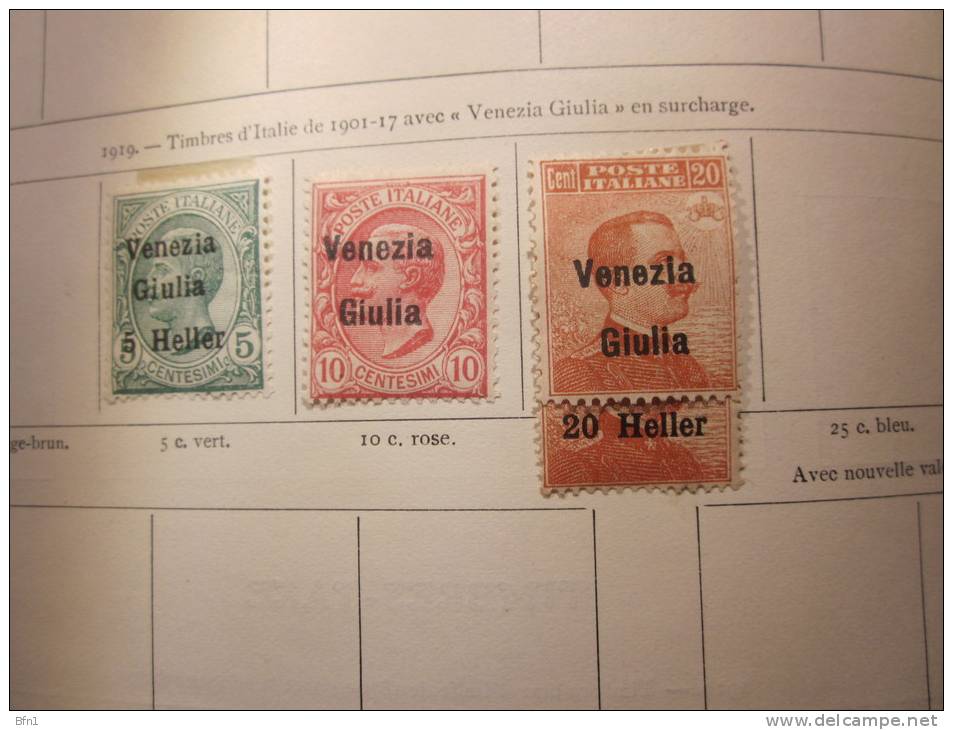 COLLECTION TIMBRES ITALIE  VENETIE LULIENNE DEBUT 1919  NEUFS AVEC  CHARNIERES - Vénétie Julienne