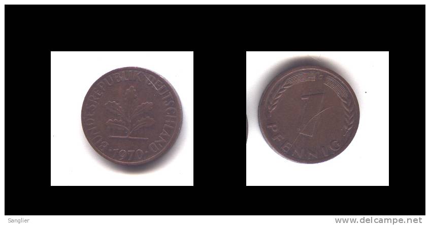 1 PFENNIG 1970 G - 1 Pfennig