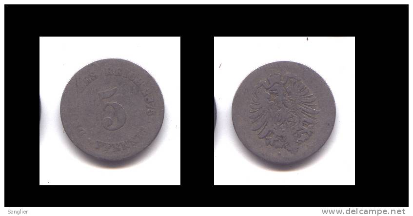 5 PFENNIG 1875 A - 5 Pfennig