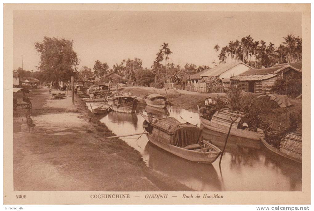 COCHINCHINE GIADINH ( RACH DE HOC MON )  BATEAUX - Autres & Non Classés