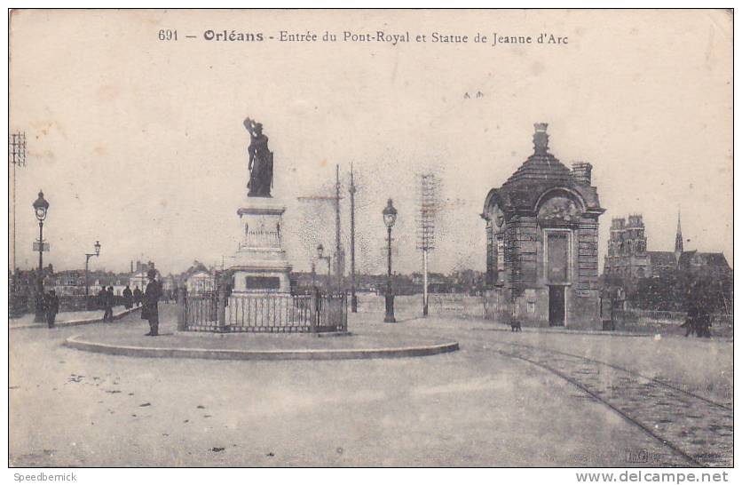 21834 -six 6 Cpa -ORLEANS -souvenir -rue Jeanne Arc - Nef - Entree Pont Royal -rue Royale -caserne Chatillon Artillerie - Orleans