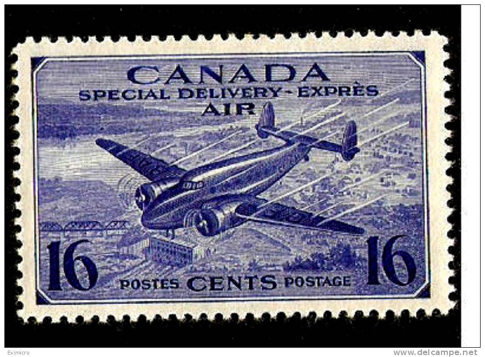 CANADA  1942 16c WAR EFFORT SPECIAL DELIVERY SG S13 MOUNTED MINT Cat £6 - Correo Urgente