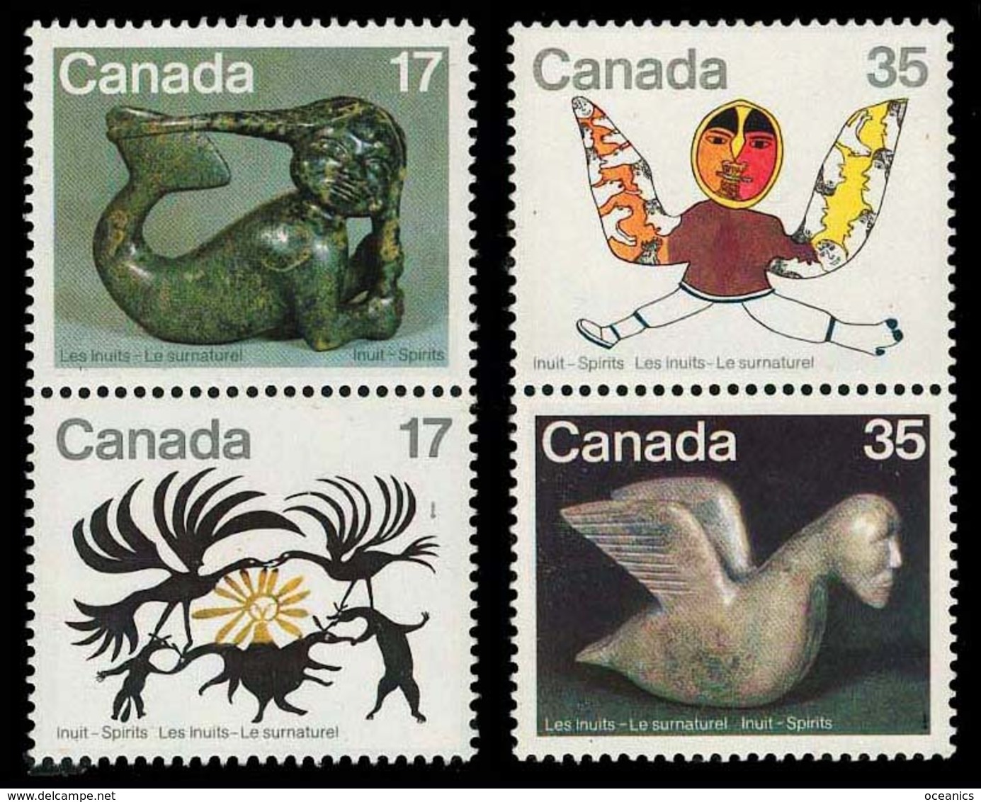 Canada (Scott No. 867a-869a - Inuits) [**] Série De 4 / Set Of 4 - Indianen