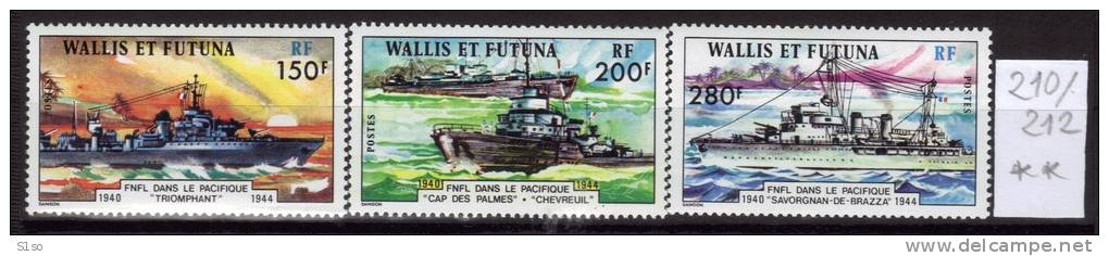 WALLIS Et FUTUNA 1978    Poste Yvert    N° 210 - 211 - 212  Neuf  Sans  Charnière Cote 51,00  €uros - Ungebraucht