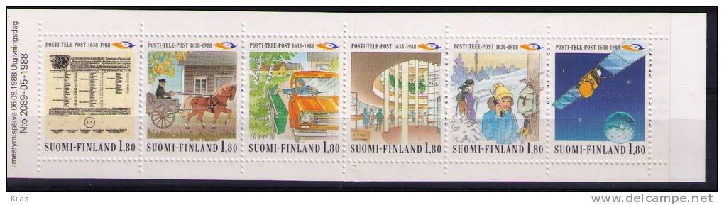 FINLAND   350th Birthday Of Post And Telecommunication Finnish (booklet) - Markenheftchen