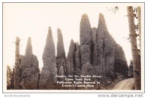 South Dakota Black Hills Custer State Park Needles On The Needles Hiway Real Photo RPPC - Other & Unclassified