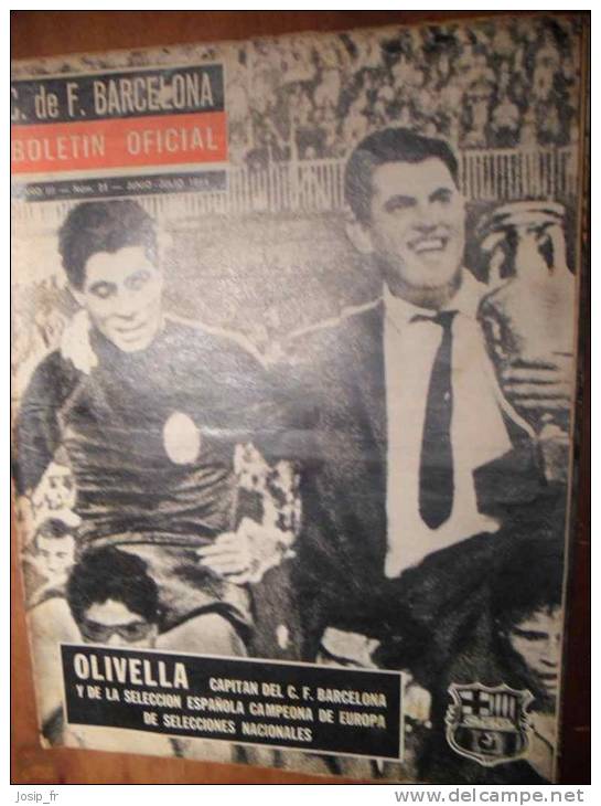 FC BARCELONA Boletin Oficiel (bulletin Officiel FC Barcelone) 25-1964 ESPANA CAM - [2] 1981-1990