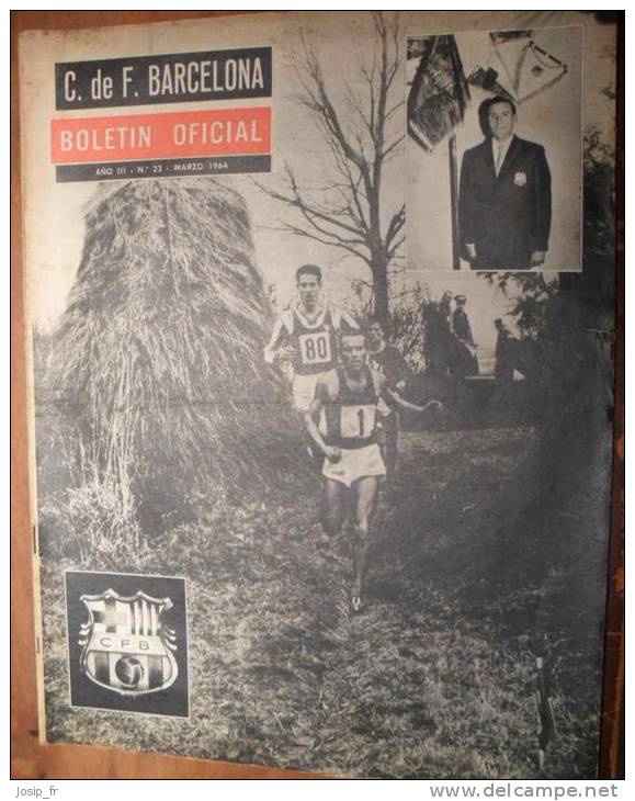 FC BARCELONA Boletin Oficiel (bulletin Officiel FC Barcelone) 23-1964 CROSS - [2] 1981-1990