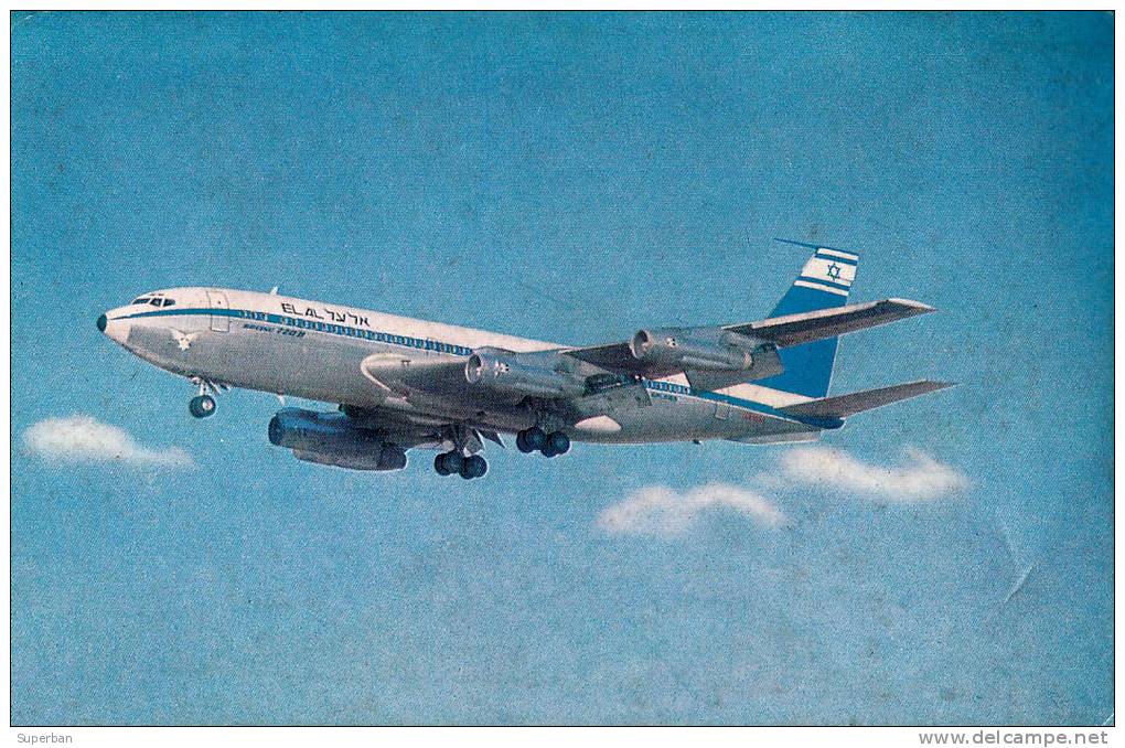 AVIATION CIVILE - ANNÉE ~ 1970 - '75 : AVION BOEING JET De EL AL ISRAEL AIRLINES En VOL (n-452) - 1946-....: Moderne