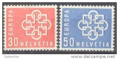 1959 Schweiz / Suisse / Switzerland Zum 347-8 / Mi 679-80 / Sc 374-5 / YT 630-1 Postfisch / Neuf  / MNH - 1959