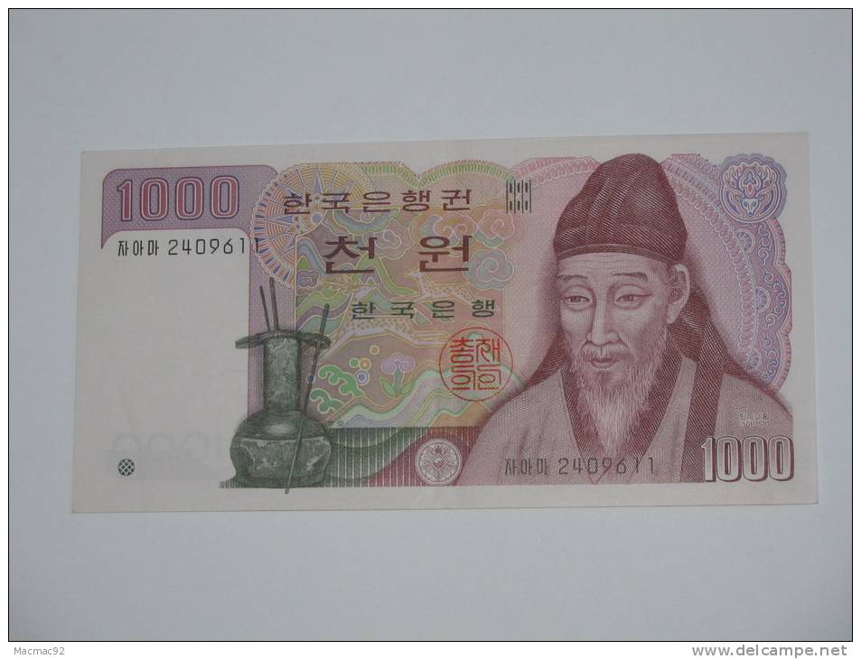 1000 Won - COREE DU NORD - The Bank Of Korea - Corea Del Sud