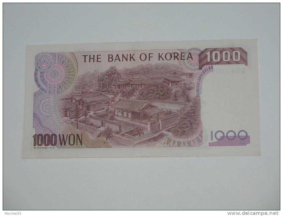 1000 Won - COREE DU NORD - The Bank Of Korea - Corea Del Sur